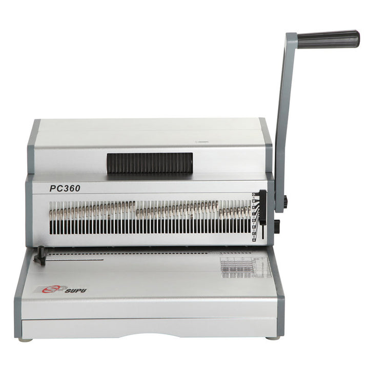 Professional 14" Heavy Duty Coil Binding Machine SUPU (PC360) Pitch: 4:1 Oval hole_Printers_Parts_&_Equipment_USA