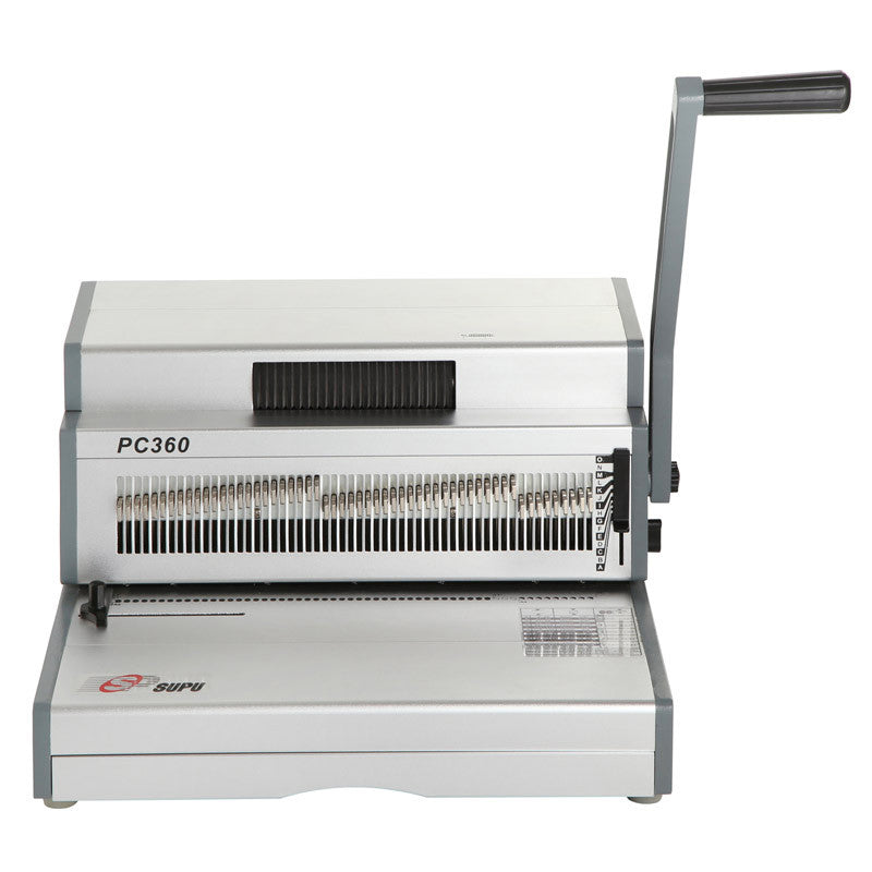 Professional 14" Heavy Duty Coil Binding Machine SUPU (PC360) Pitch: 4:1 Oval hole