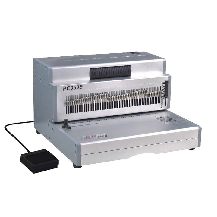Electric Spiral Coil Binding Machine SUPU PC360E 14" Pitch: 4:1 Oval hole_Printers_Parts_&_Equipment_USA