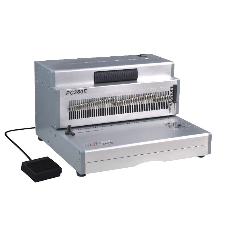 Electric Spiral Coil Binding Machine SUPU PC360E 14" Pitch: 4:1 Oval hole