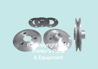 Polar CE V Belt Pulley Assembly 1/2in Hub Width Aluminum_Printers_Parts_&_Equipment_USA