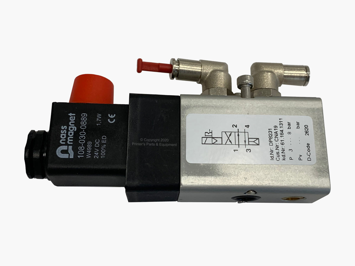 Pneumatic Cylinder Valve 24V DC 4.8W For Heidelberg 61.184.1311_Printers_Parts_&_Equipment_USA