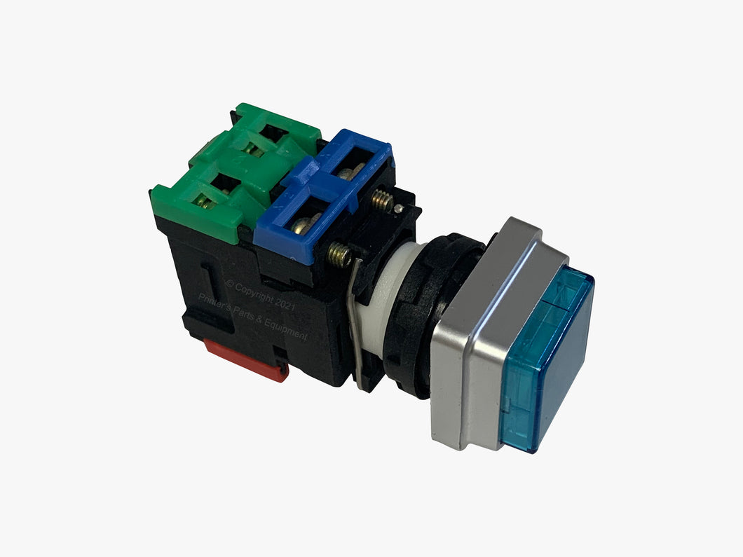 Selector Push Button Blue For Heidelberg HE-2032BL / 84-U_Printers_Parts_&_Equipment_USA