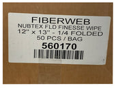 Load image into Gallery viewer, Nubtex Finesse Wipe Folded 1/4&quot; (12 x13 Wipes ) (50 Wipes per bag) (20 per case) 1000 Wipes 560170_Printers_Parts_&amp;_Equipment_USA
