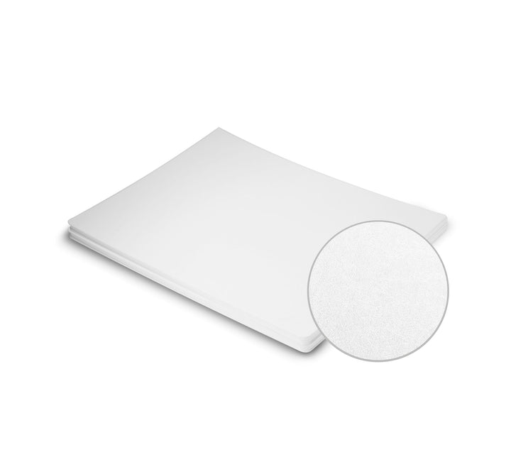 White Leatherette Paper Covers with Rounded Corners