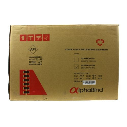 Akiles AlphaBind-CM Manual Plastic Comb Binding Machine