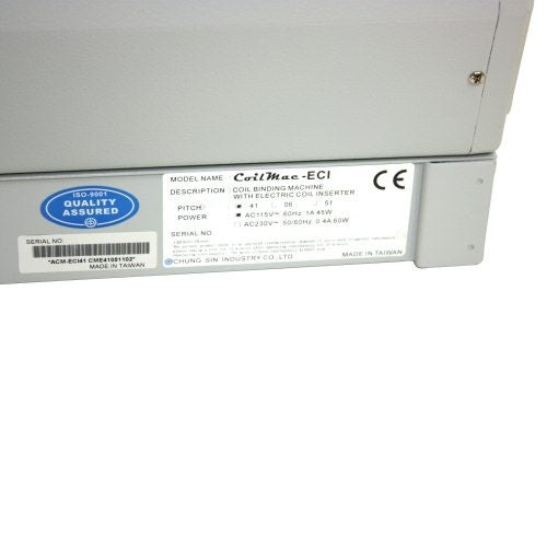 Akiles CoilMac ECI 4:1 Coil Binding Machine w/ Electric Inserter