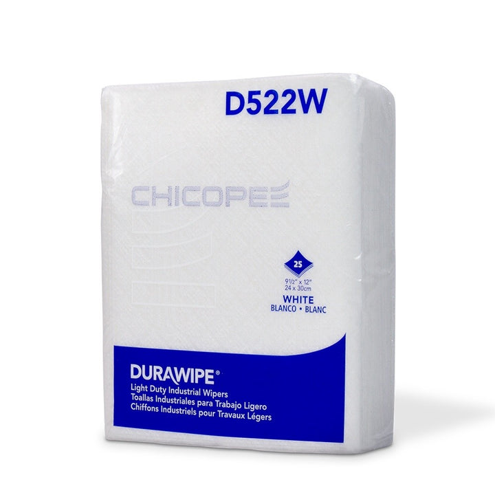 Durawipe® Light Duty White Wipers (9.5" x 12") in Fold Pack - Case of 800