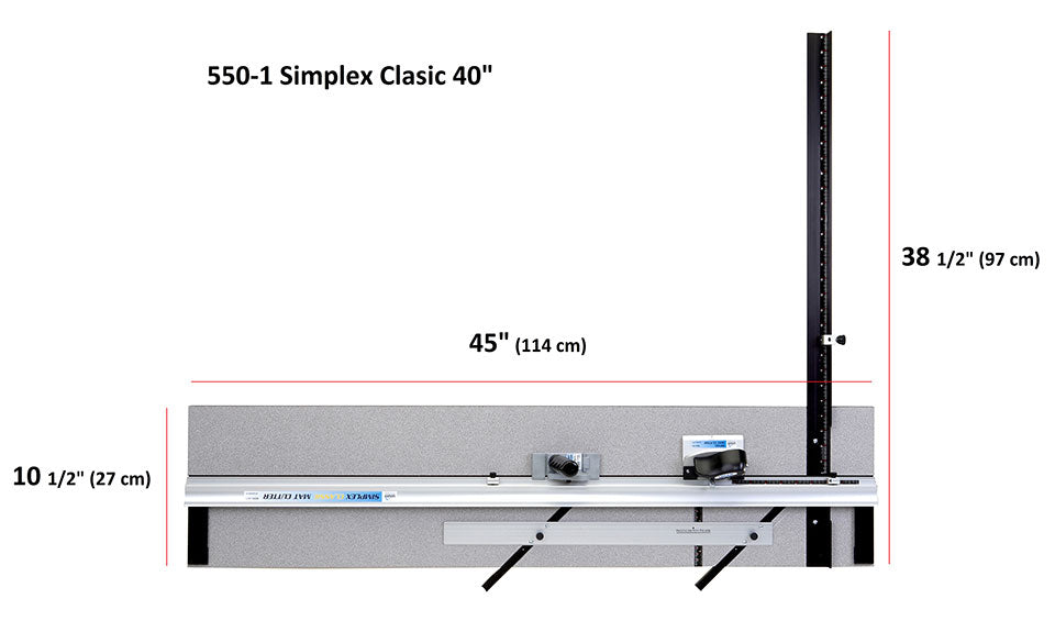 Logan Simplex Classic 40" Board Mounted Mat Cutters 550-1