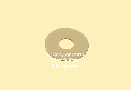 Flat Rubber Disc Heidelberg ZM.008275 1 1/2 x 9/16 x 1mm 38.1 x 14.3 x 1mm Qty 50