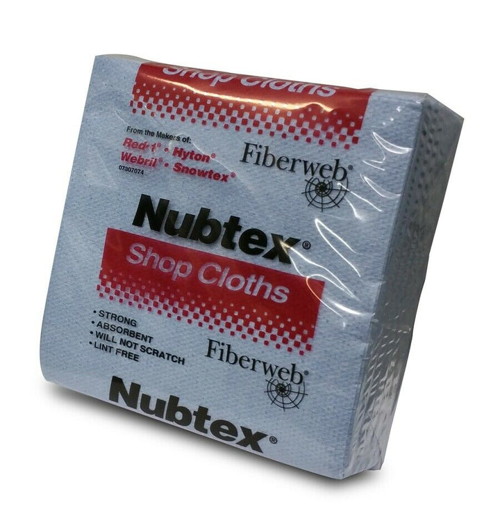 Nubtex Shop Cloths 13"x17" Wipes 560028 375 White Wipes 1/4 Fold General Cleanup Disposable Wipes.